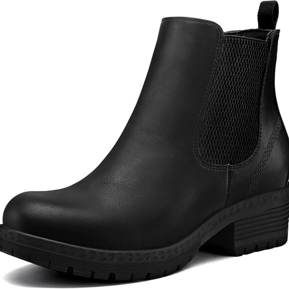 Women's Chelsea Ankle Boots Black Nubuck - Picture 1 of 7